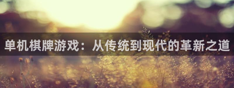 杏悦平台官网下载安装：单机棋牌游戏：从传统到现代的革新之道