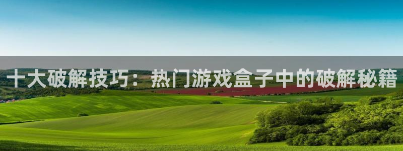 杏悦登录网址：十大破解技巧：热门游戏盒子中的破解秘籍